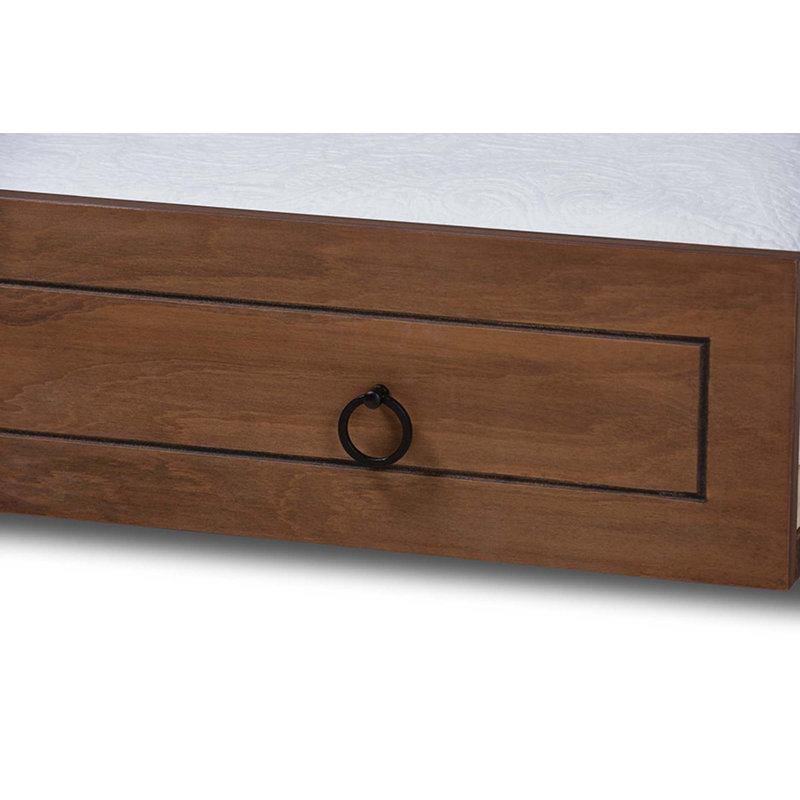 Lit gigogne simple Keiona, Brun