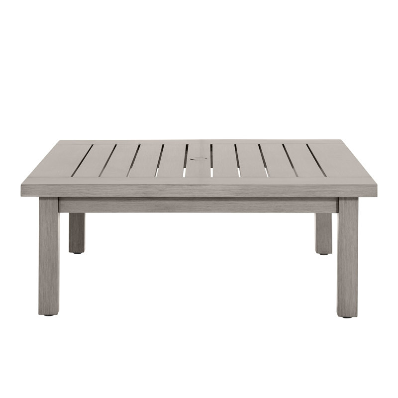 Club Aluminum Square Coffee Table - Oyster, Oyster