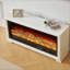 Console 62 po avec foyer électrique en bois massif blanc-1488837678-1488837677