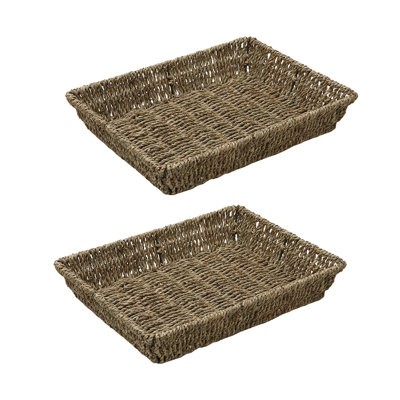 JVL Seagrass Decorative Basket