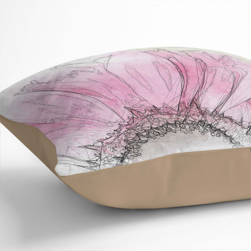 Square Throw Cushion, 40cm H x 40cm W x 15cm D, Stone