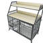 Et cage en fer avec rangement - beige et noir, 49,79 po Hauteur, 23,62 po de largeur, 36,25 po de profondeur, avec espace et pratique, H, l, P-1661025673-1661025670