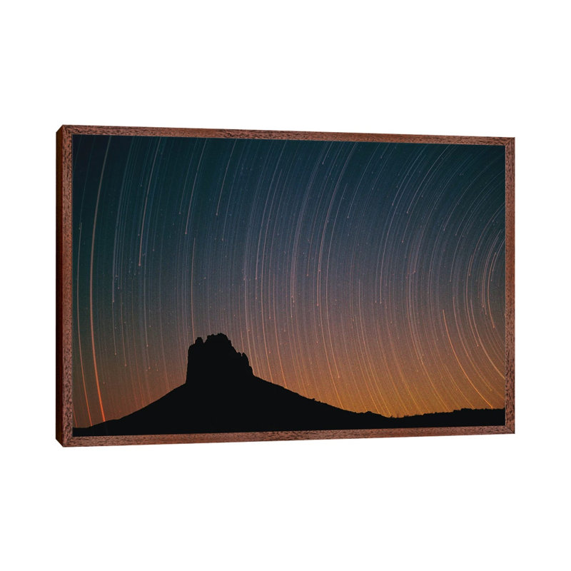 Startrails Over Shiprock In Four Corners Region, New Mexico 1 Piece Wall Art on Canvas, 66.04 cm H x 45.72 cm W