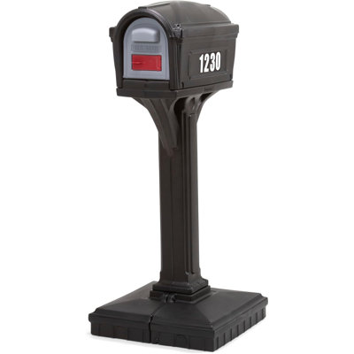 American Home 42002R-04 Dig-Free Easy Up Classic Mailbox – Black