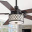 Ventilateur de plafond de 52 pouces avec lumière, ventilateurs de plafond avec lumières et télécommande, moteur CC réversible silencieux, ventilateur de plafond pour l'intérieur, la chambre à coucher, le salon et le patio-1332551269-1332551270