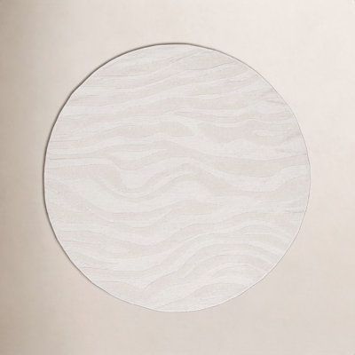 Burleson Ivory Hand-Tufted Abstract Wool Rug
