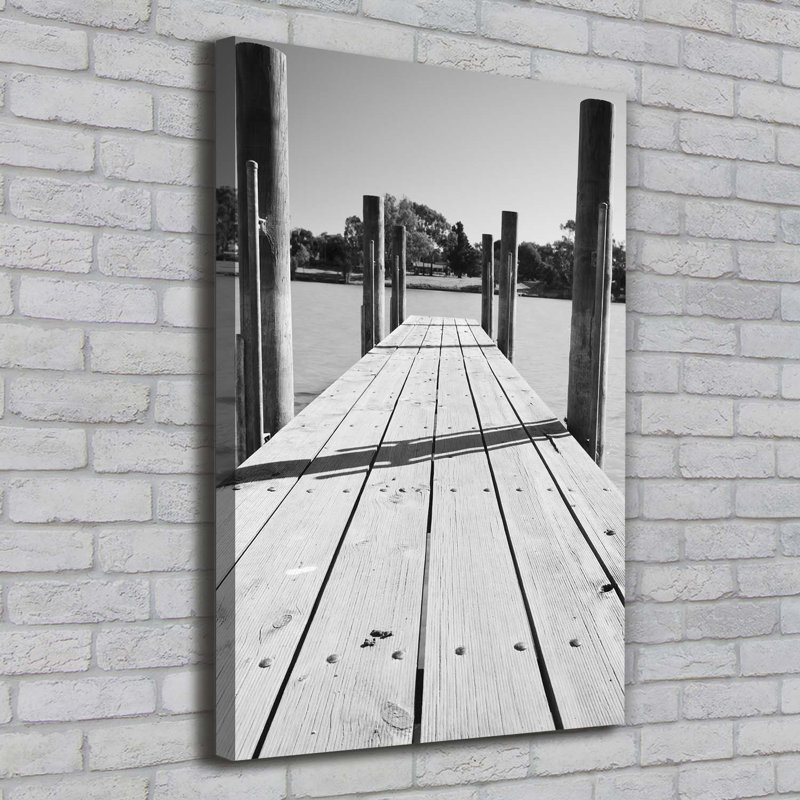 Wooden Pier - Wrapped Canvas Print