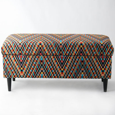 Polyester Upholstered Bench with Flip Top