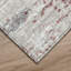 Tapis intérieur / extérieur en polyester tissé à la machine abstrait rose / gris-87382096