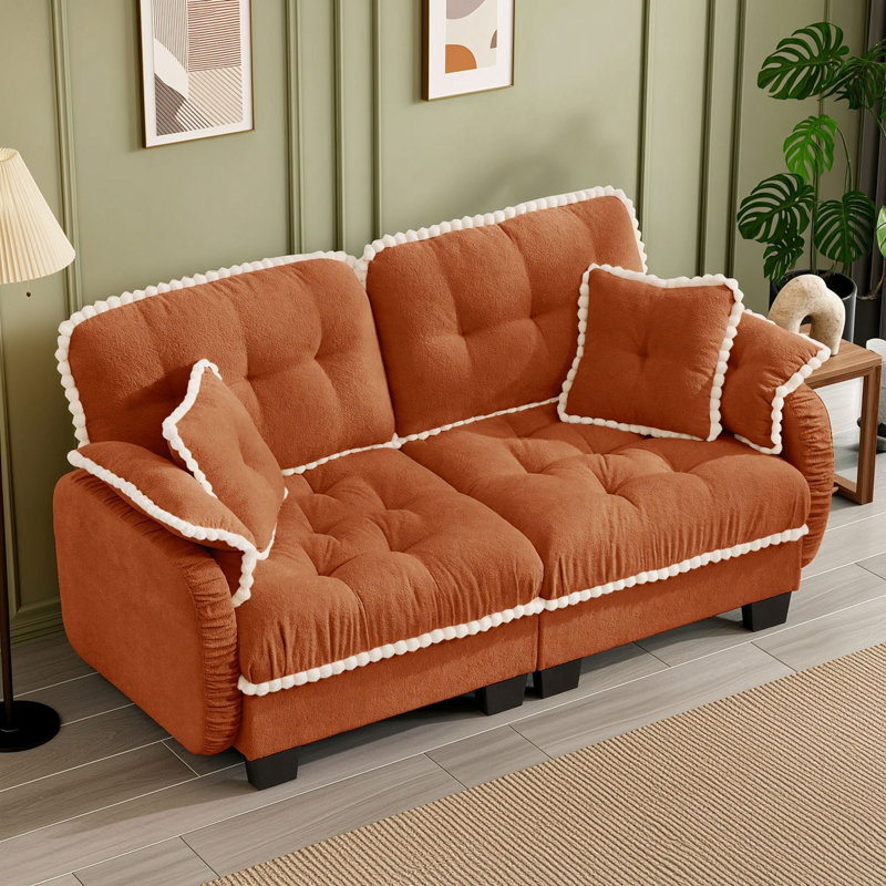 Causeuse avec 4 coussins, Orange