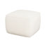Repose-pieds rembourré carré, blanc, Boucle （UNIQUEMENT OTTOMAN)