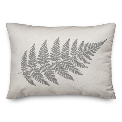  Housse et insert de coussin rectangulaire neutre en fougère neutre