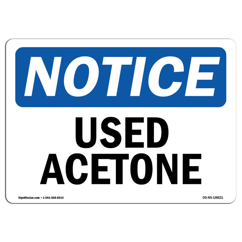 Plaque en acétone Osha, H 12 po x l 18 po x P 0,1 po