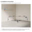 Baignoire à balnéo d'angle 2 places de 150 cm avec jets d'hydromassage et éclairage DEL