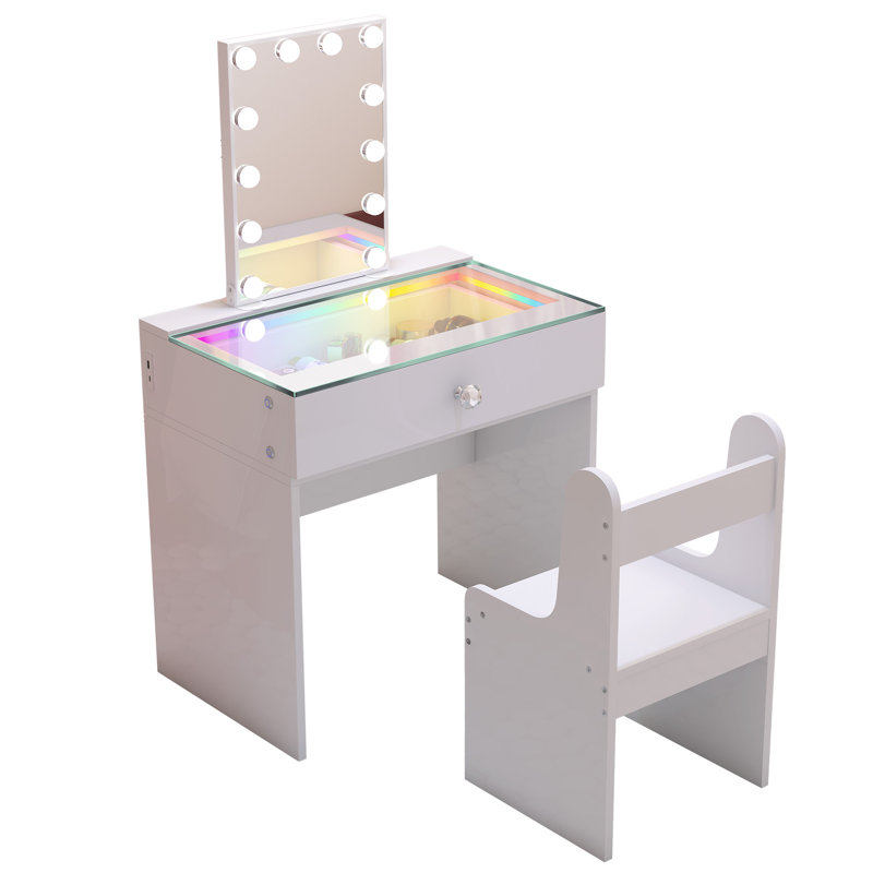 Coiffeuse Amieleigh, Blanc