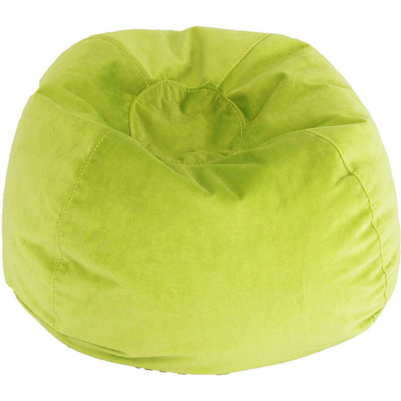 Fauteuil poire standard classique, Flash Green Polyester, 15"H x 26"W x 26"D