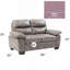 Causeuse Marta G676-L, GRIS-1484948054