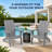 Modern Adirondack Chairs with Cup Holders All Weather HIPS Outdoor Chairs with Wide Armrests Oversized Plastic Patio Lounge for Lawn, Patio and Pool, Gray-802635859