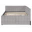 Lit de jour en L pleine grandeur avec lit gigogne escamotable et amp; Ports USB - aucun sommier nécessaire, fabrication durable-1143115139