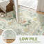 Tapis floral vert / beige antidérapant lavable à la machine Bloom-1590878320-1590878321