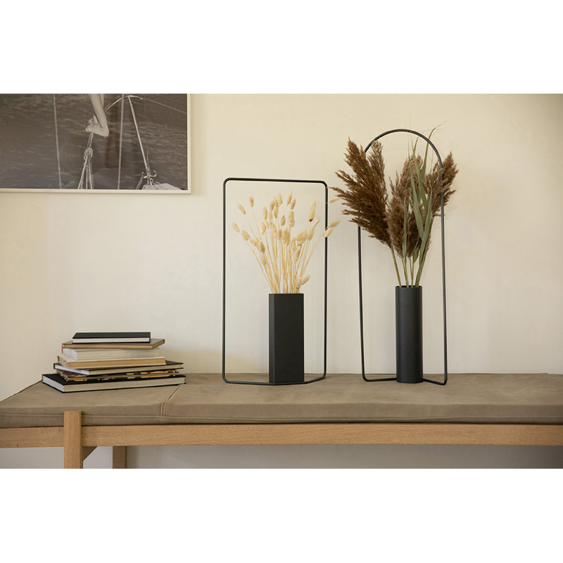 Itac Steel Floor Vase, Black Cherry
