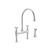 Georgian Era Bridge Kitchen Faucet with Side Spray