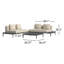 Filmore 4 - Person Modular Patio Conversation Sets with Cushions