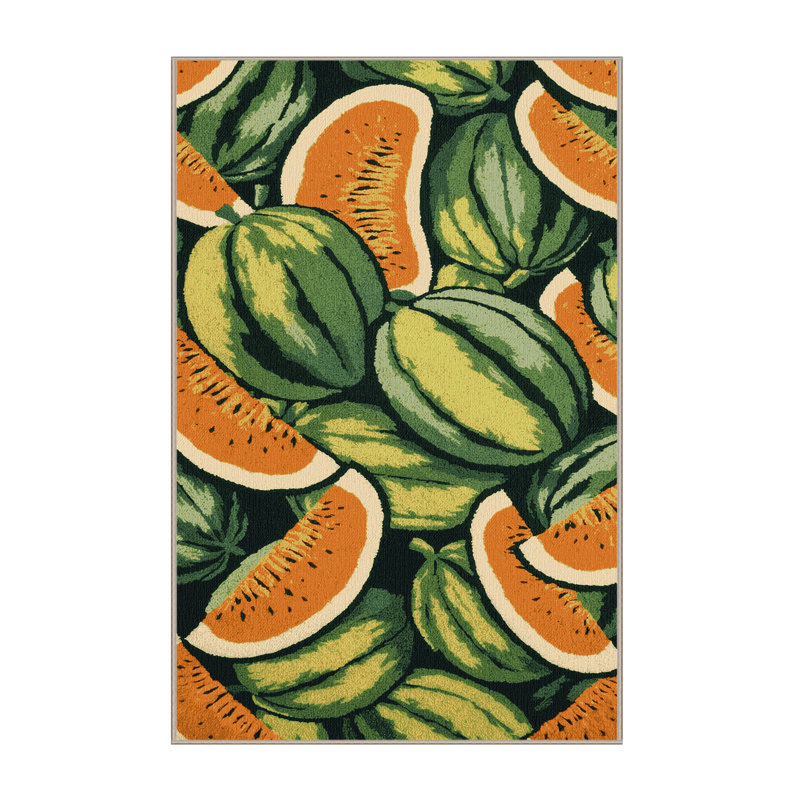  Tapis lavable Ambrosia Melon, Tapis de couloir 2 pi x 4 pi