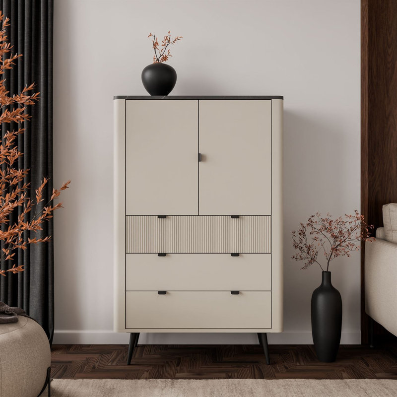 90cm Sideboard, cashmere / grey stone