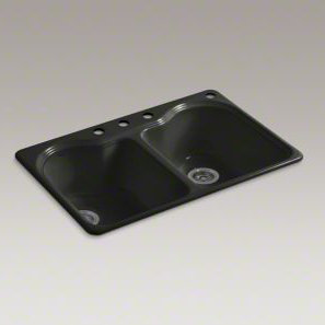 Hartland 33" L x 22" W x 9-5/8" Double Basin Drop-In Kitchen Sink