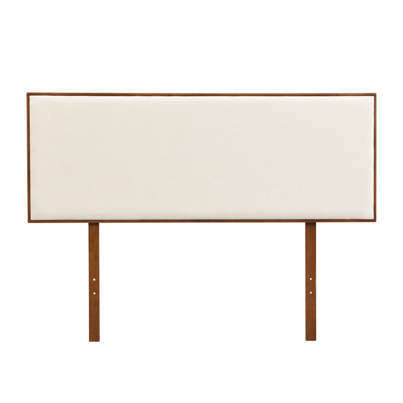 Conrad Linen Upholstered Headboard with Bamboo Frame & Adjustable Height, Queen