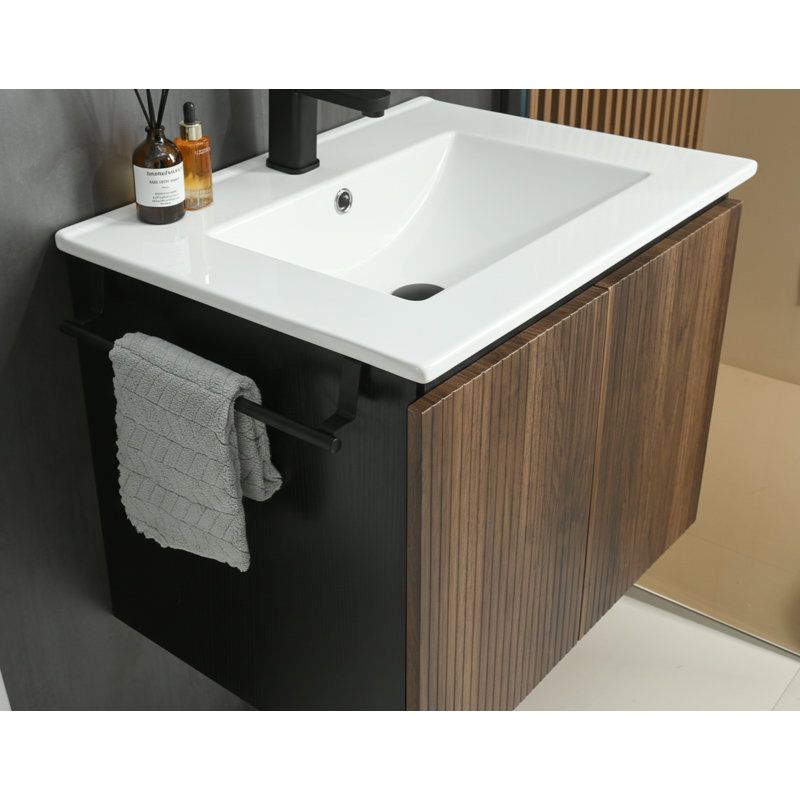 Meuble-lavabo mural flottant avec évier 24 po Goodyo