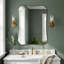 Miroir de salle de bain Contemporary Cadre en acier inoxydable-269572706-296120456