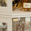 Vitrine d'angle vitrée d'angle pour vitrine d'angle pour le salon, la vitrine, la collection Antique, le vin et le bar