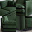 Canapé-lit moderne en chenille pour 2 places avec 4 coussins, siège profond et options de combinaison flexibles-331427780
