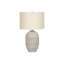 Lighting, 24 po, lampe de table, résine crème, abat-jour ivoire / crème, transitionnel