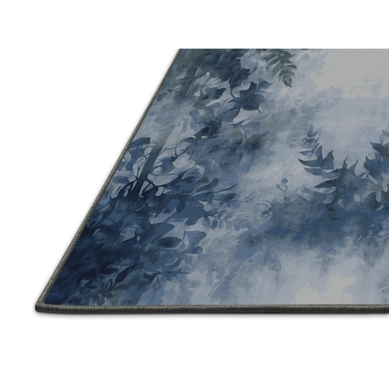 Tapis gris soyeux et moelleux, Carré 7 pi