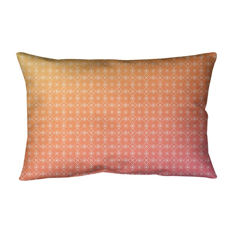 Coussin lombaire en coton Katelyn Elizabeth Doily, Bourre en polyester, Coucher de soleil