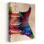 Vibrant Electric Guitar Splash Abstract Contemporary Wall Art Print 1 Piece Wrapped Canvas Wall Art-1589484372