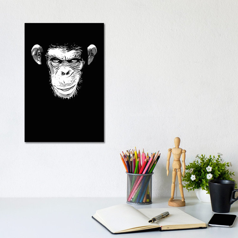 Evil Monkey by Nicklas Gustafsson - Wrapped Canvas Print, 20.32 cm H x 30.48 cm W