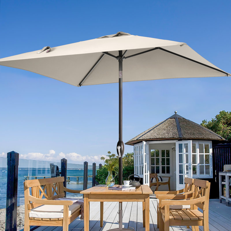 Parasol de marché carré 78,1 po Sakia, Beige