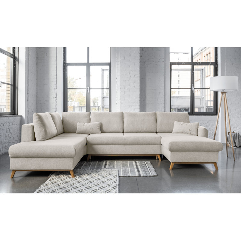 Scandic Lagom 8 Seater Sofa Bed, Left Hand Facing, Beige
