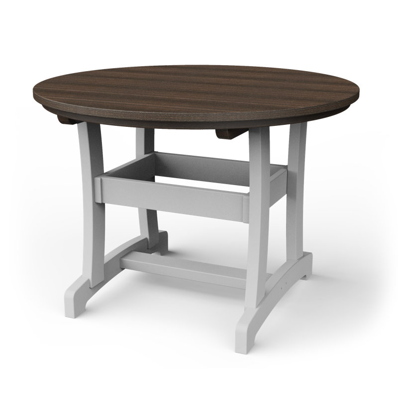Stella Outdoor Dining Table Yes ,, Brazilian Walnut/White, 42" H x 42" W x 42" D