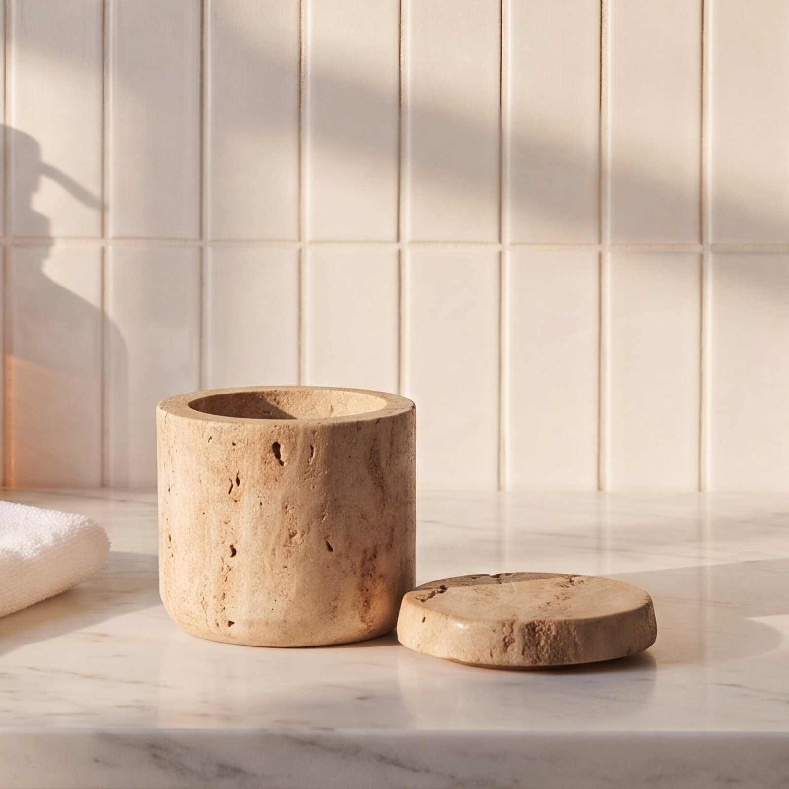 Austin Marble Bathroom Storage Container