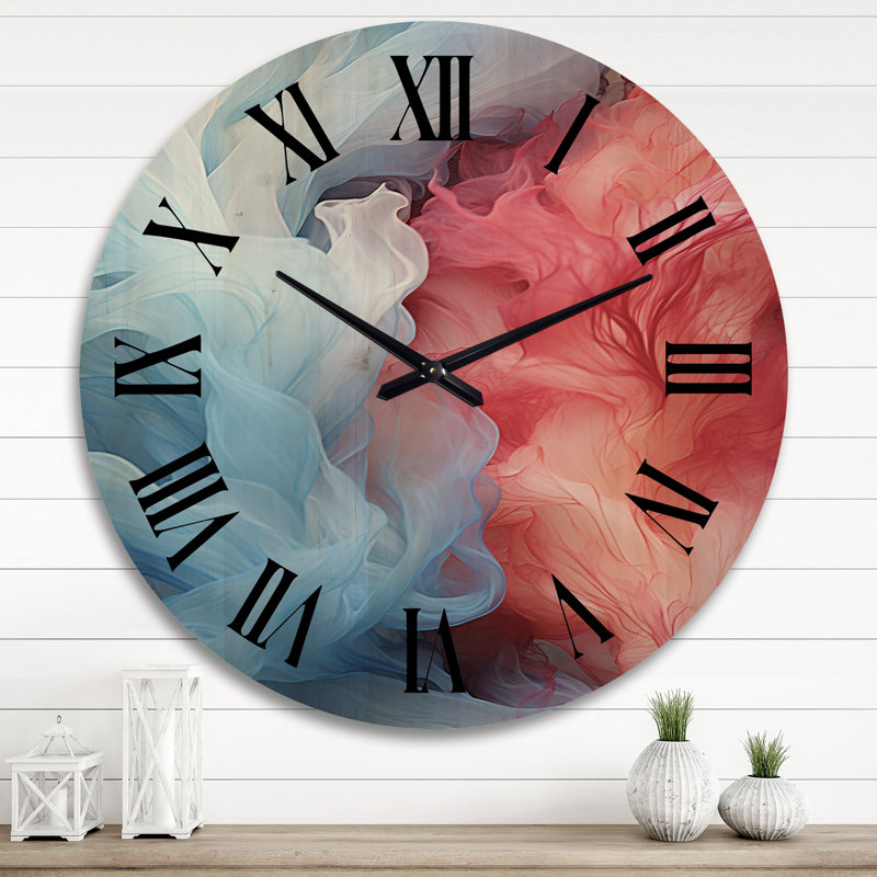 Horloge murale en bois massif Ilidio, Très grand