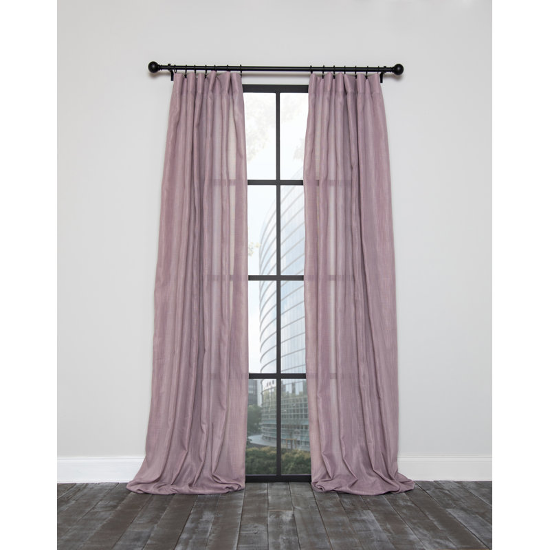 Baltras Semi Sheer Curtain Single Panel, 54" x 96", Gray