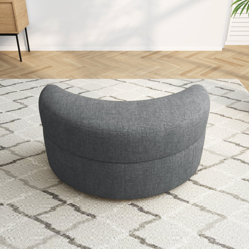Repose-pieds demi-lune, Gris chenille
