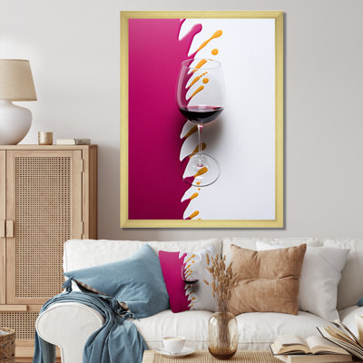 «Red Wine Glass», présentation sur toile