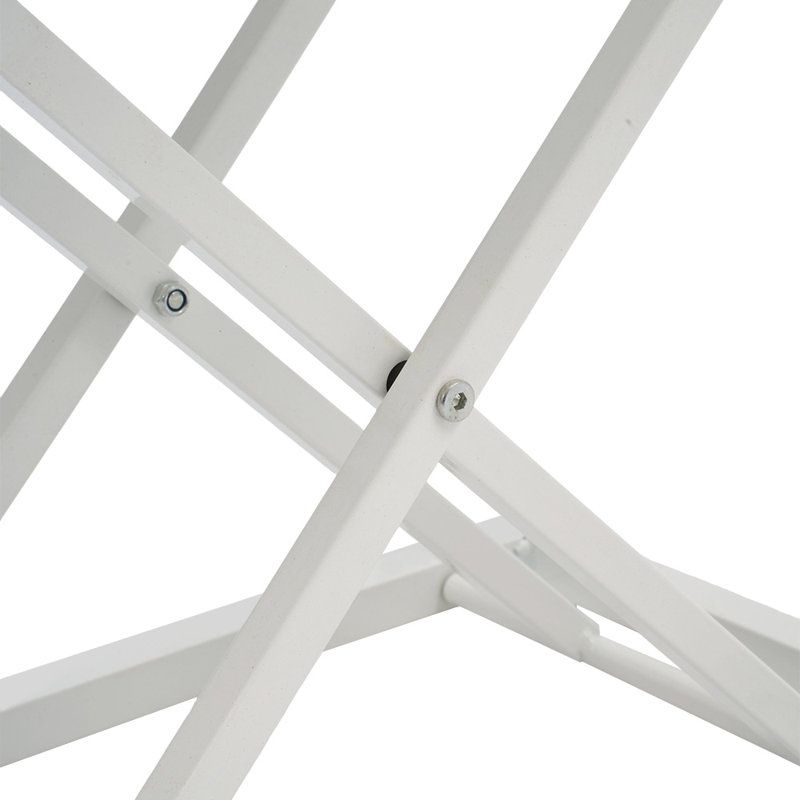Adjustable Metal Base Floating Desk, White