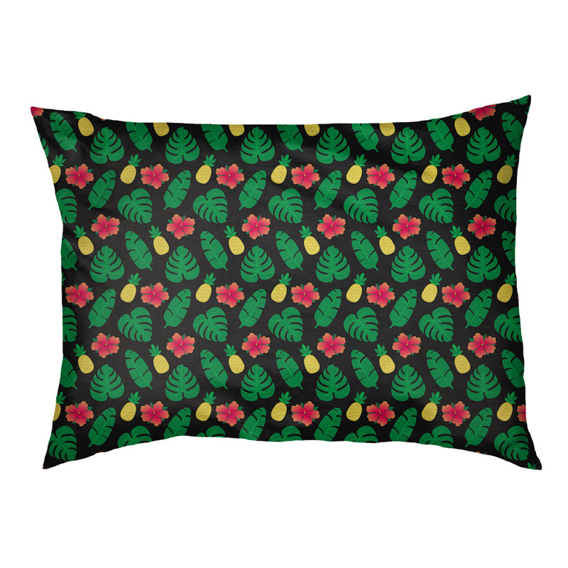 Coussin d'extérieur pour chien Campion, Grand (l 42,5 po x P 32,5 po x H 14 po), Noir/vert